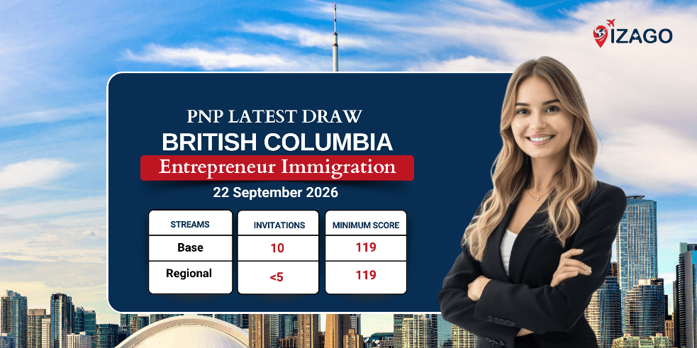 British Columbia PNP draw has issued around 15 invitations to apply for the Entrepreneur category