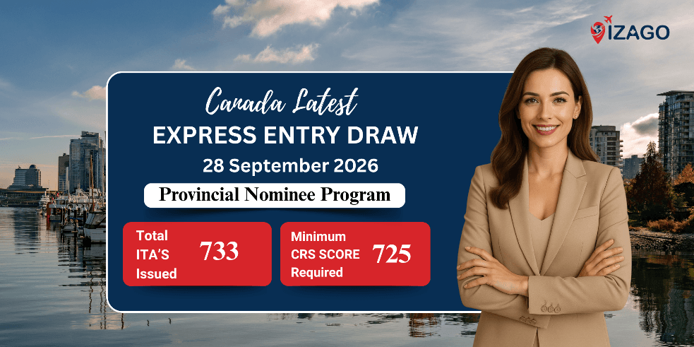 Canada issues 733 invitations in the latest Express Entry draw for the Provincial Nominee Program with a CRS score of 725