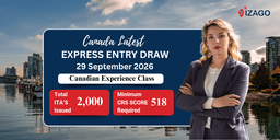 Canada issues 2,000 ITAs in the latest CEC Express Entry Draw with a CRS score of 518