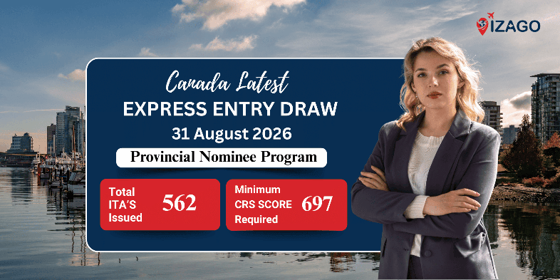 IRCC issued 562 ITAs under the latest Express Entry draw for provincial nominees
