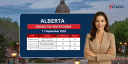 A total of 722 invitations were issued by Alberta in the last week