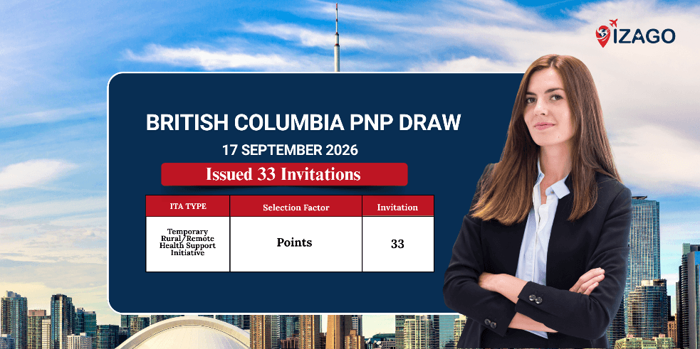 British Columbia issued 33 invitations under the latest British Columbia PNP draw