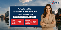 Canada issues 733 invitations in the latest Express Entry draw for the Provincial Nominee Program with a CRS score of 725