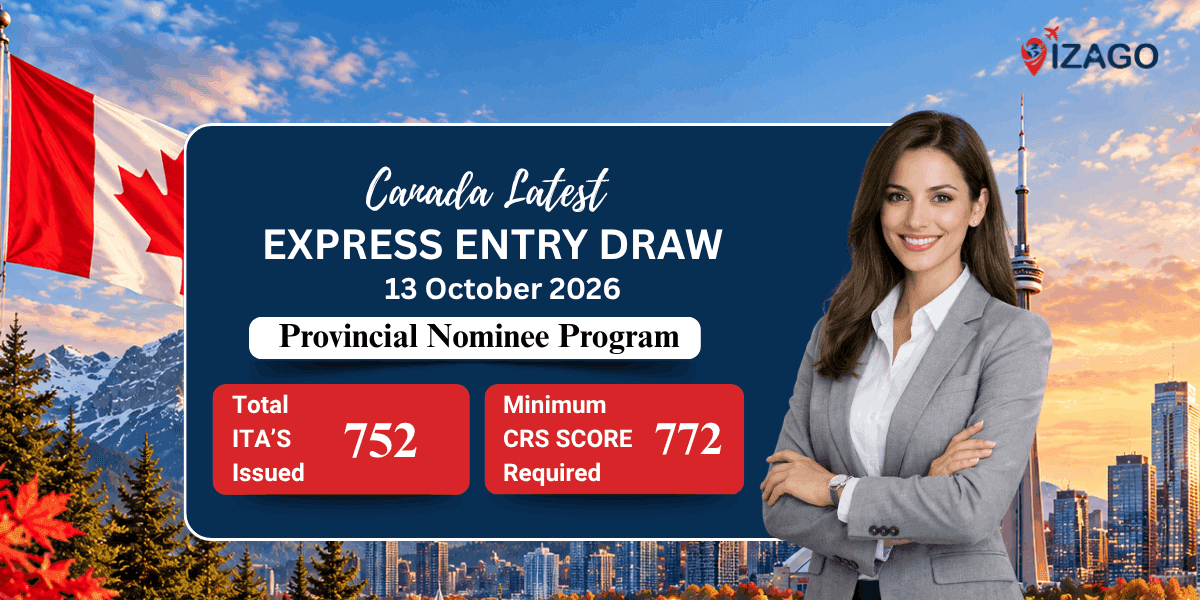 Canada Invites 752 PNP Candidates In The Latest Express Entry Draw With A CRS Score Of 772