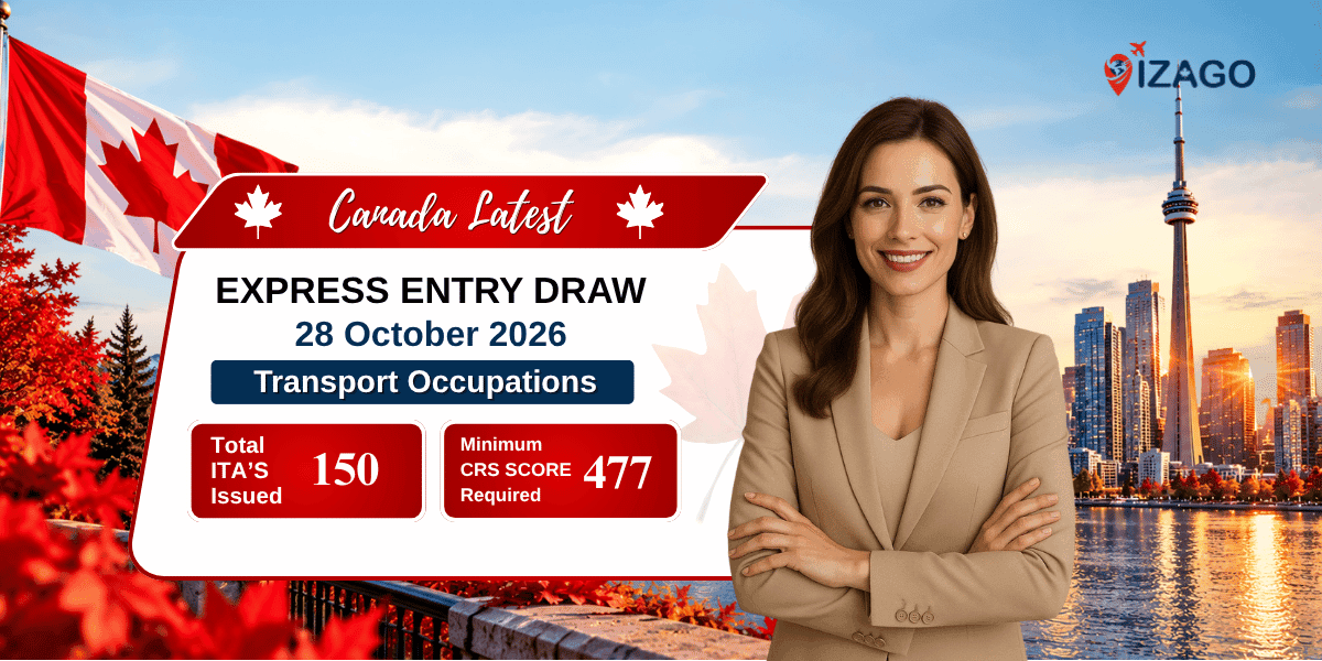 Canada invites 150 candidates in the latest Express Entry draw under transportation with 477 CRS