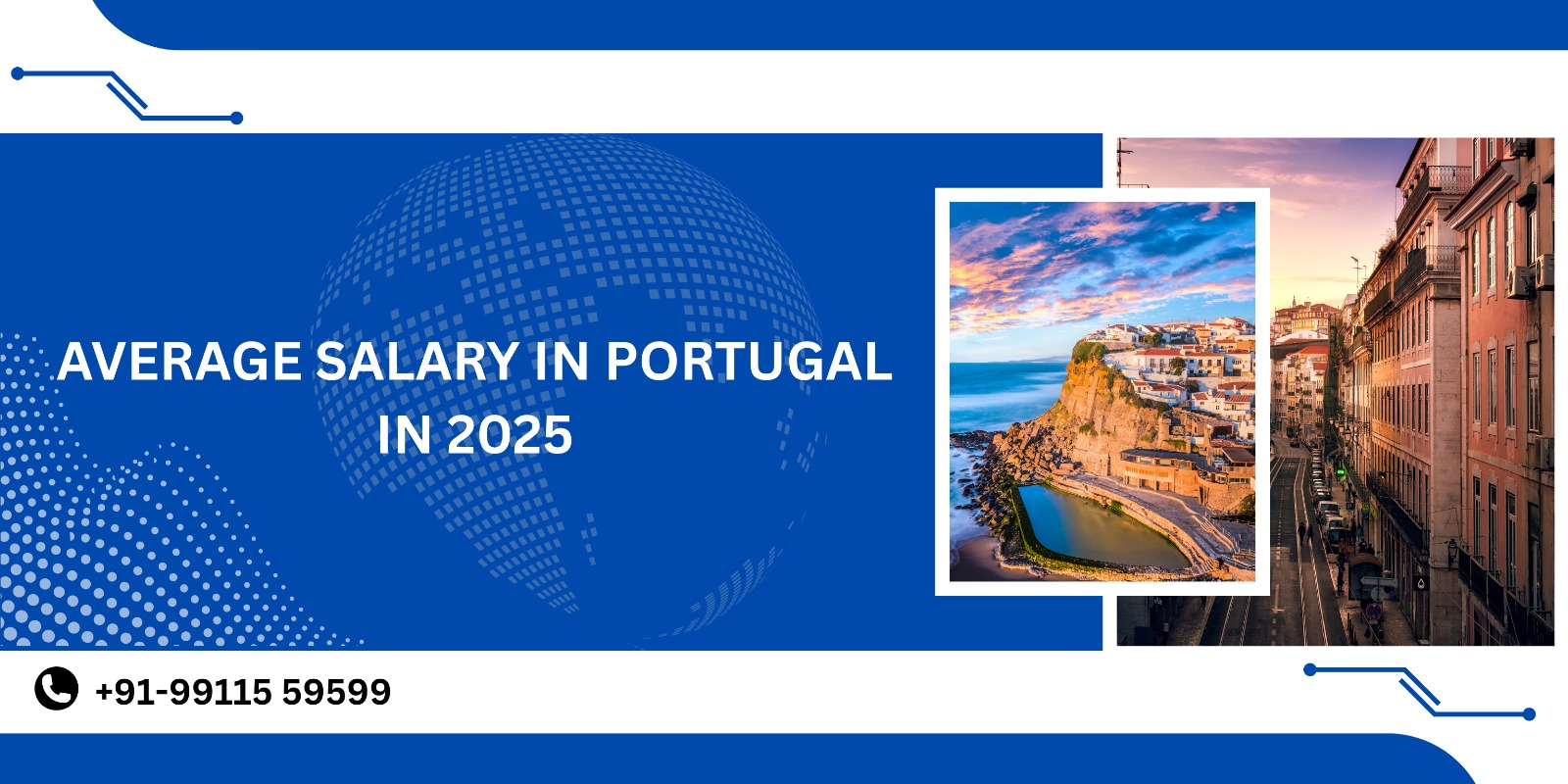 This image all about Average salary in Portugal
